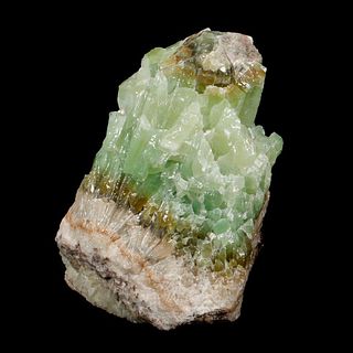 A Green Calcite Crystal Specimen.