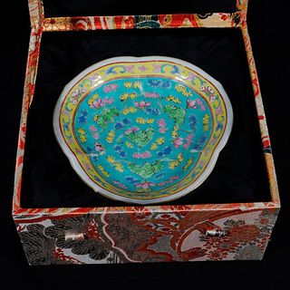 Chinese Porcelain Dish in Box.