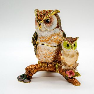 Kubla Crafts Enamel Trinket Box, Owls