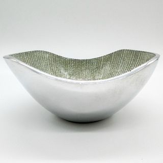 Simplydesignz Decorative Enamel Bowl, Bodoni Silver