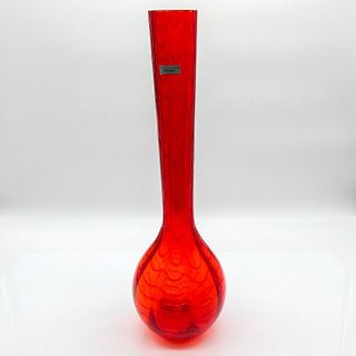 Evolution by Waterford Large Red & Amber Glass Vase