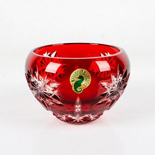 Waterford Ruby Crystal Bowl, Snow Crystals