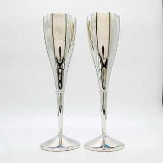 Pair Lenox Champagne Flutes, Wedding Promises