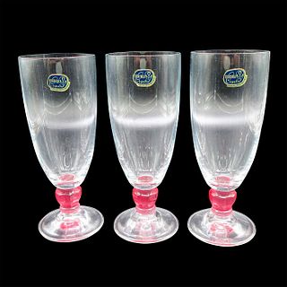 3pc Bohemia Crystal Wine Glasses