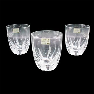 3pc Mikasa Double Old Fashioned Glasses, Flame D'Amore