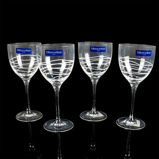 4pc Villeroy and Boch Wine Goblets, New Wave
