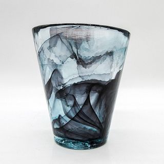Kosta Boda Glass, Mine! Black Swirl