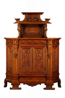 Carved Italian Renaissance Revival Style Sideboard