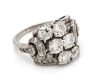 A Platinum and Diamond Ring, Circa 1930, 5.00 dwts.