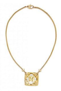 An 18 Karat Yellow Gold and Diamond Necklace Setting, 35.50 dwts.