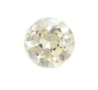 * A 5.25 Carat Round Brilliant Cut Diamond,