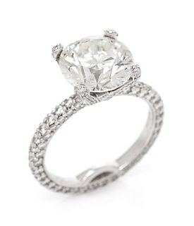 A Platinum and Diamond Ring, Michael B., 4.30 dwts.