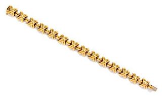 An 18 Karat Yellow Gold "Signature" Bracelet, Tiffany & Co., 32.70 dwts.