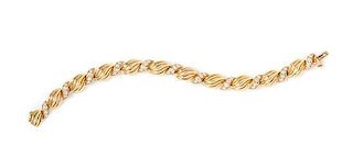 An 18 Karat Yellow Gold and Diamond Bracelet, Oscar Heyman Brothers, 20.40 dwts.