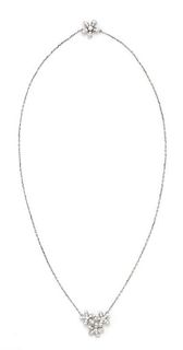 A 18 Karat White Gold and Diamond "Socrate" Necklace, Van Cleef & Arpels, 4.80 dwts.