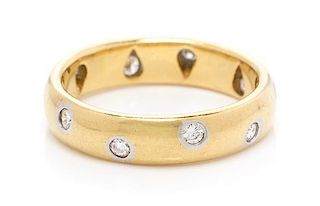 An 18 Karat Yellow Gold, Platinum and Diamond "Etoile" Ring, Tiffany & Co., 3.30 dwts.