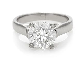 A Platinum and Diamond Solitaire Ring, 4.10 dwts.