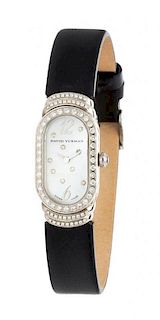 An 18 Karat White Gold and Diamond "Madison" Wristwatch, David Yurman, 18.20 dwts.