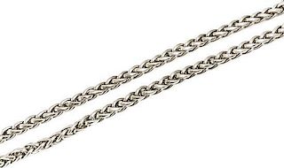 A Sterling Silver Wheat Chain Necklace, Paloma Picasso for Tiffany & Co., 121.60 dwts.