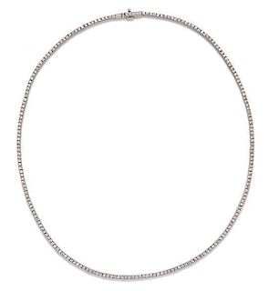 A White Gold and Diamond Collar Necklace, 14.70 dwts.