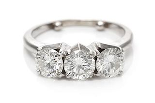 * A White Gold and Diamond Ring, 2.30 dwts.