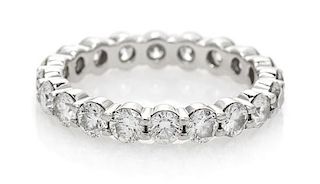 A Platinum and Diamond Eternity Band, 2.50 dwts.