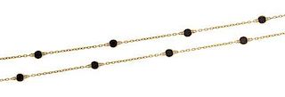 A Yellow Gold and Onyx Longchain, 8.00 dwts.