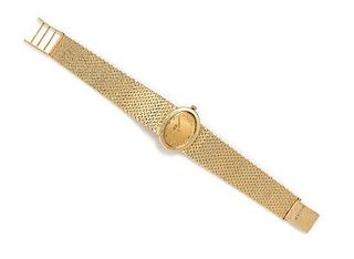 A Yellow Gold Wristwatch, Lucien Piccard, 30.90 dwts.
