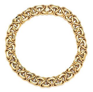 An 18 Karat Yellow Gold Collar Necklace, Germany, 84.20 dwts.