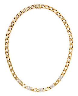 An 18 Karat Yellow Gold and Diamond Necklace, 26.10 dwts.
