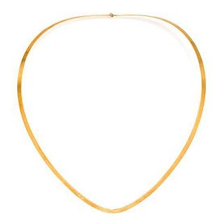 * An 18 Karat Yellow Gold Collar Necklace, 8.90 dwts.