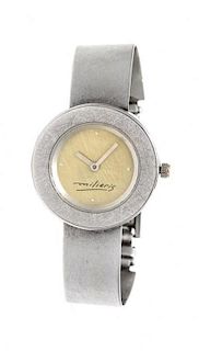 A Sterling Silver Wristwatch, Eduardo Milieris,