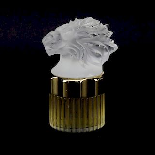 Lalique 3.3 fl. oz. Pour Homme Eau de Parfum Crystal Lion Head Bottle.