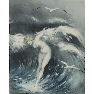 Louis Icart, French (1888-1950) Etching "Venus In The Waves"