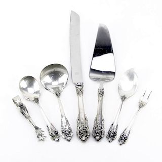 Lot of Seven (7) Wallace Grande Baroque Sterling Silver Serving pieces.