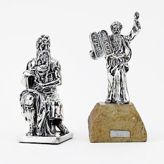 Two (2) Israeli Sterling Silver Religious Figurines.