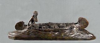 Indian in a Canoe by Robert Farrington Elwell