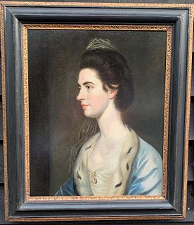 PORTRAIT OF A WOMAN WITH ERMIN OIL PAINTING