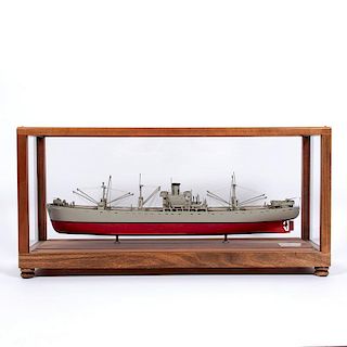 Cased Model of SS Jeremiah O'Brien Liberty Ship
