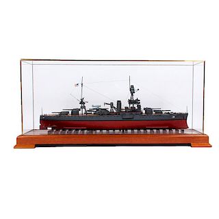 Cased Model of the Battleship U.S.S. Texas (BB-35)