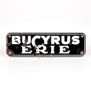 Bucyrus Erie Porcelain Sign