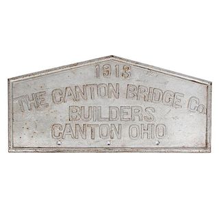 Canton Bridge Company Builder's Plate