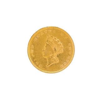 A United States 1855 Indian Princess Type II $1 Gold Coin
