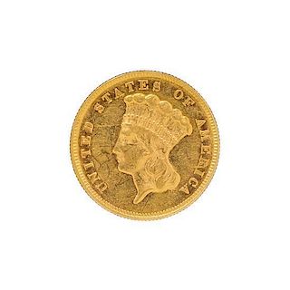 A United States 1874 Indian Head$3 Gold Coin