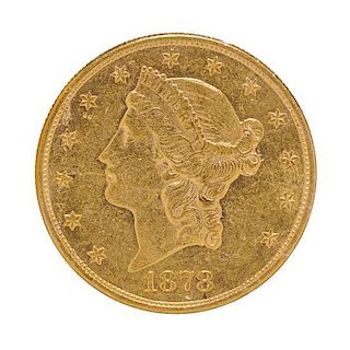 A United States 1878-S Liberty Head $20 Gold Coin