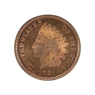 A United States 1881 Indian Head One Cent Proof