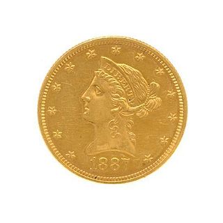 A United States 1887 Liberty Head $10 Gold Proof