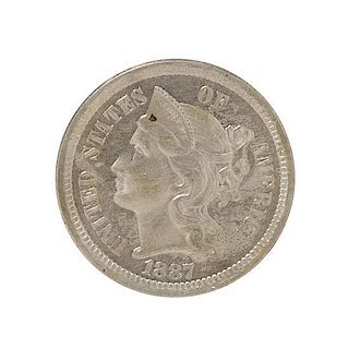 A United States 1887 Three Cent Nickel Proof