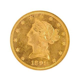 A United States Overdate 1899 Liberty Head $10 Gold Coin