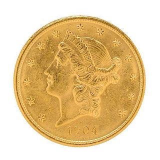 A United States 1904 Liberty Head $20 Gold Coin